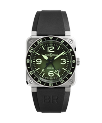 BR-03 GMT Green Lum Watch BR0393-GN-ST/SRB