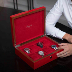 Heritage Chroma Eight Watch Box - Red L421