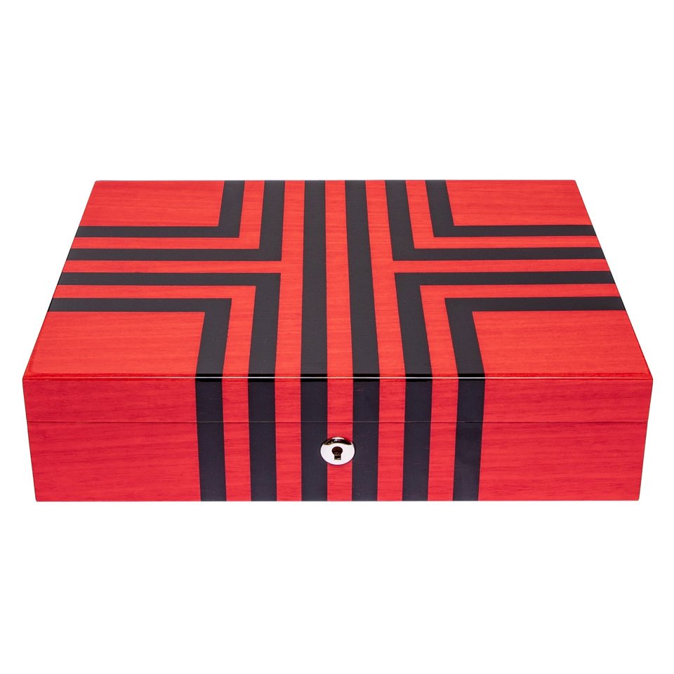 Labyrinth Ten Watch Box - Red L444