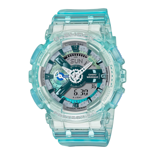 G-Shock GMAS110VW-2A Near Virtual Worlds Transparent Turquoise Ladies