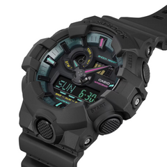 G-Shock GA700MF-1A Bold Black Vibrant Color Ana-Digi Flourescent