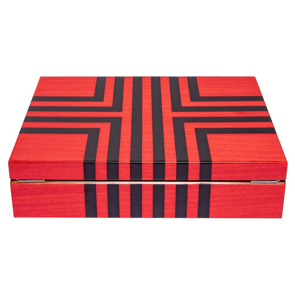 Labyrinth Ten Watch Box - Red L444