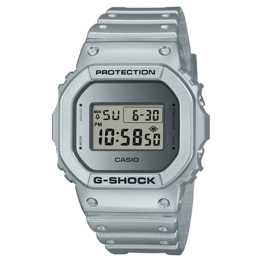 G-Shock DW5600FF-8 Retro Futuristic Metallic Silver Square