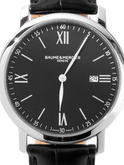 Baume & Mercier CLASSIMA Black/Leather Ø39 mm MOA10098