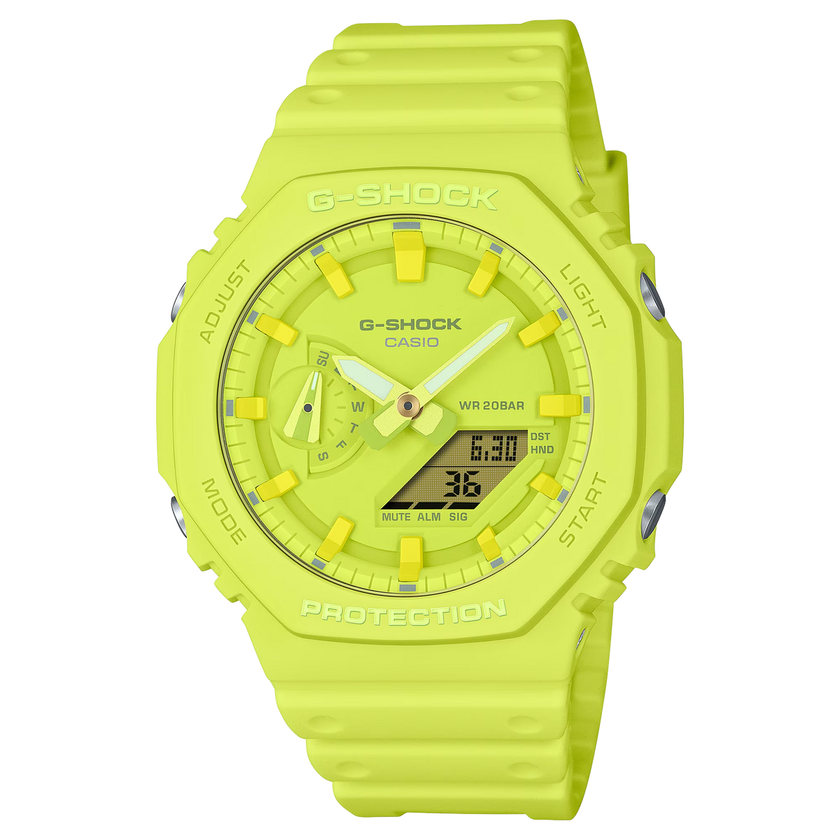 G-Shock GA2100-9A9 Tone-on-Tone Volt Yellow Casioak Ana-Digi