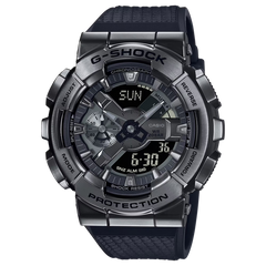 G-Shock GM110BB-1A Metal Clad Ana-Digi Black Metal