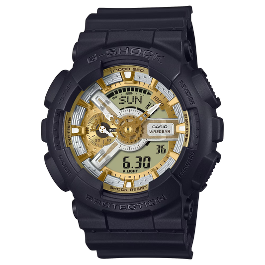 G-Shock GA110CD-1A9 Silver Gold Bi-Color Ana-Digi