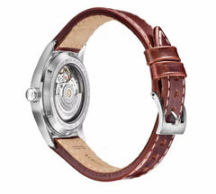 Hamilton Khaki Field Automatic Silver Dial Brown Leather Strap Watch 38mm - H70455553