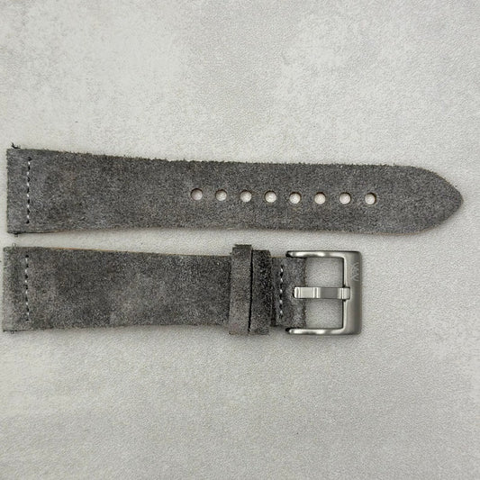 Light Grey Suede Watch Strap 20mm