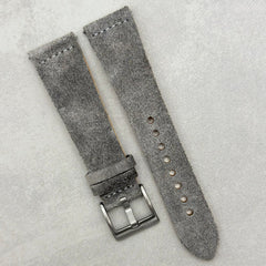 Light Grey Suede Watch Strap 20mm