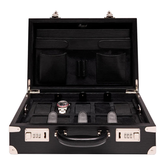 Nova Ten Watch Briefcase - Black D344