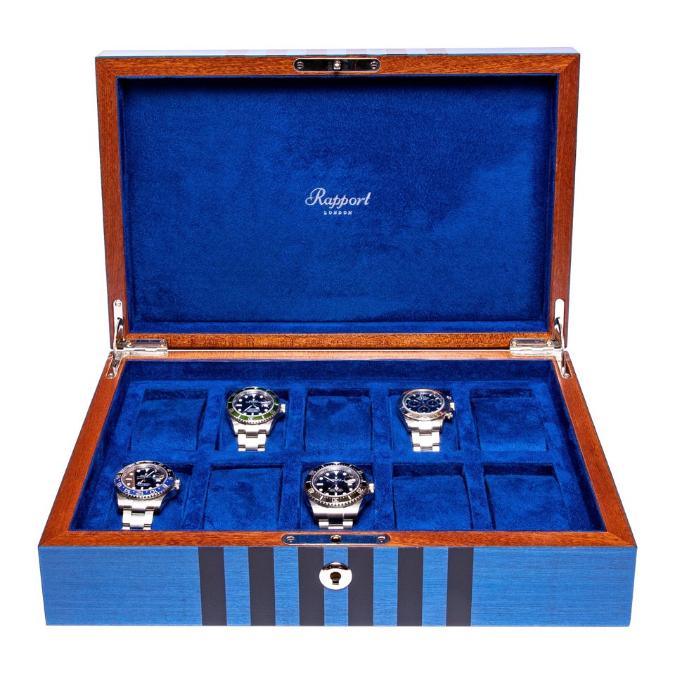 Labyrinth Ten Watch Box - Blue L440