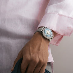 Gaga Labormatic Azzurro Ice blue dial watch az-01-021