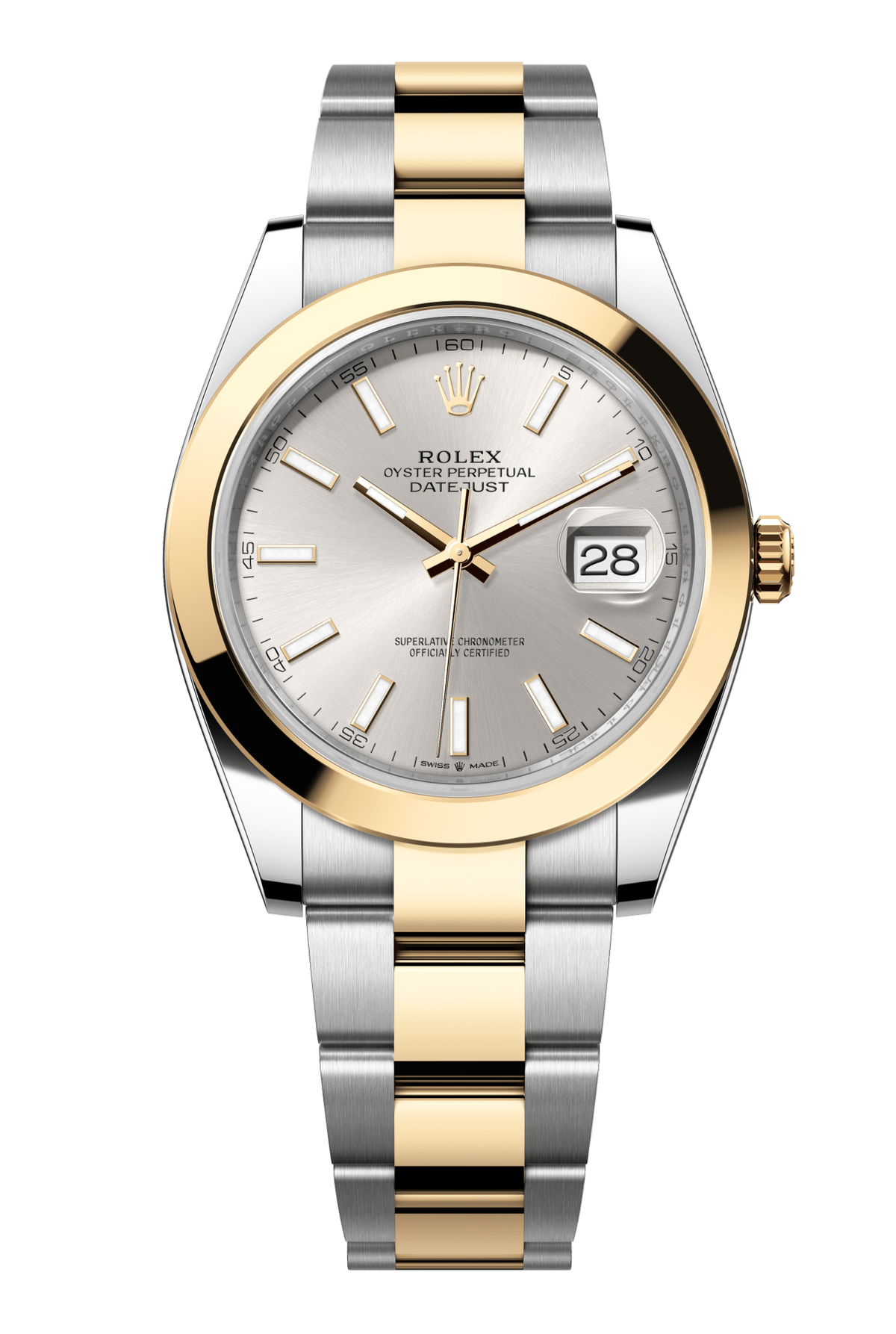 Rolex Oyster Perpetual Datejust 41 in Oystersteel and yellow gold features a silver dial and an Oyster bracelet 126303-Silver