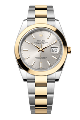 Rolex Oyster Perpetual Datejust 41 in Oystersteel and yellow gold features a silver dial and an Oyster bracelet 126303-Silver