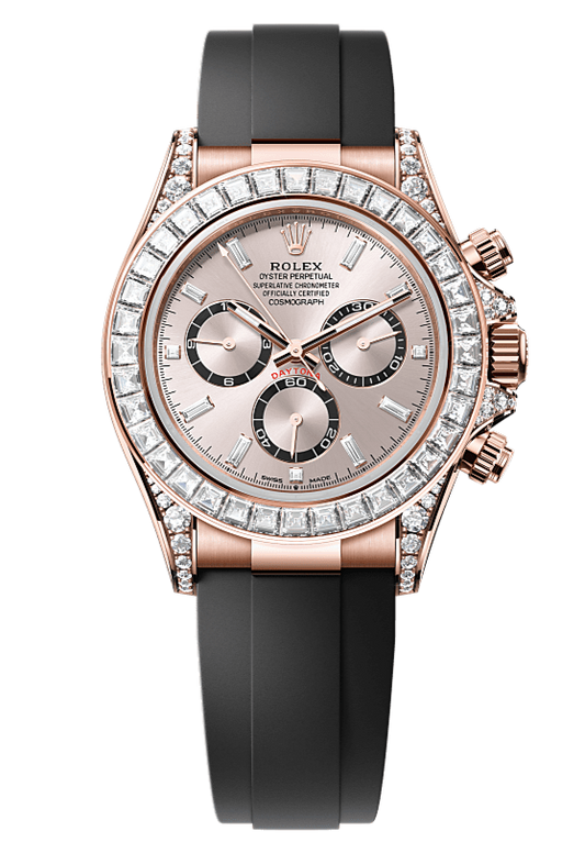 Cosmograph Daytona Oyster, 40 mm, Everose gold and diamonds, Sundust 126535TBR