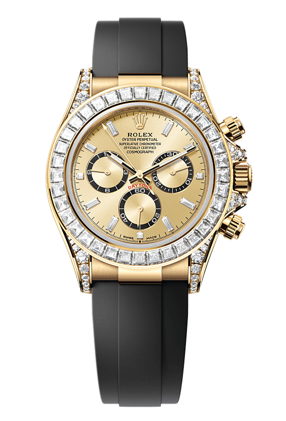 Cosmograph Daytona Oyster, 40 mm, yellow gold and diamonds, Golden 126538TBR