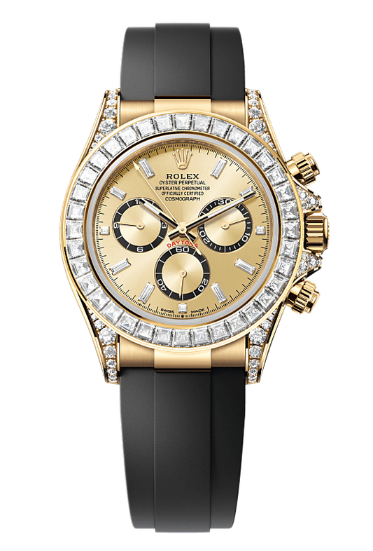 Cosmograph Daytona Oyster, 40 mm, yellow gold and diamonds, Golden 126538TBR