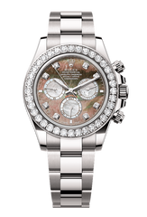 Cosmograph Daytona Oyster, 40 mm, white gold and diamonds, Mother of Pearl 126579RBR