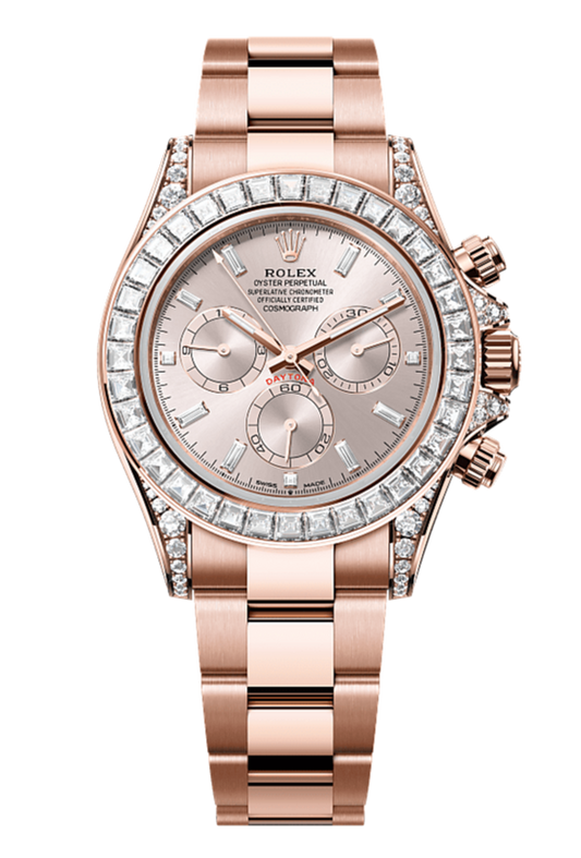 Cosmograph Daytona Oyster, 40 mm, Everose gold and diamonds, Sundust 126595TBR