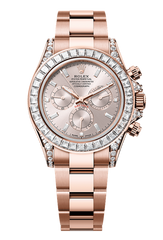 Cosmograph Daytona Oyster, 40 mm, Everose gold and diamonds, Sundust 126595TBR