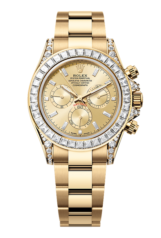 Cosmograph Daytona Oyster, 40 mm, yellow gold and diamonds, Golden 126598TBR