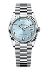 Day-Date 36 Oyster, 36 mm, platinum, Ice Blue 128236