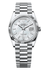 Day-Date 36 Oyster, 36 mm, platinum, Mother of Pearl 128236