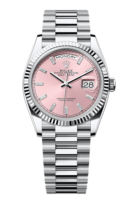 Day-Date 36 Oyster, 36 mm, platinum, Pink 128236