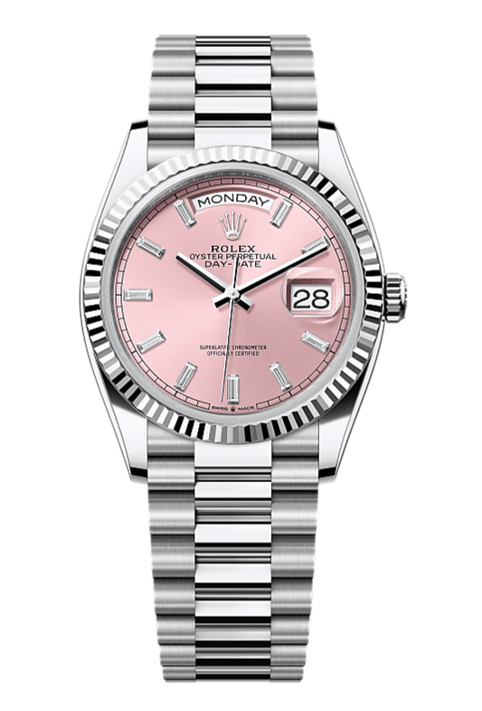 Day-Date 36 Oyster, 36 mm, platinum, Pink 128236