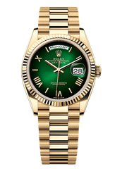 Day-Date 36 Oyster, 36 mm, yellow gold, Dark Green 128238