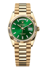 Day-Date 36 Oyster, 36 mm, yellow gold, Green 128238