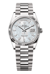 Day-Date 36 Oyster, 36 mm, white gold, Mother of Pearl 128239