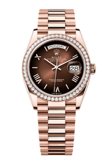 Day-Date 36 Oyster, 36 mm, Everose gold and diamonds, Brown 128345RBR