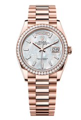 Day-Date 36 Oyster, 36 mm, Everose gold and diamonds, Mother of Pearl 128345RBR