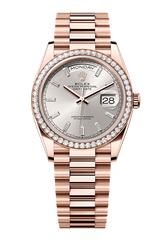 Day-Date 36 Oyster, 36 mm, Everose gold and diamonds, Silver 128345RBR