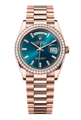 Day-Date 36 Oyster, 36 mm, Everose gold and diamonds, Blue 128345RBR