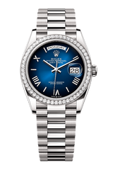 Day-Date 36 Oyster, 36 mm, white gold and diamonds, Blue 128349RBR