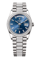 Day-Date 36 Oyster, 36 mm, white gold and diamonds, Ice Blue 128349RBR