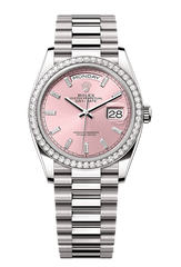 Day-Date 36 Oyster, 36 mm, white gold and diamonds, Pink 128349RBR