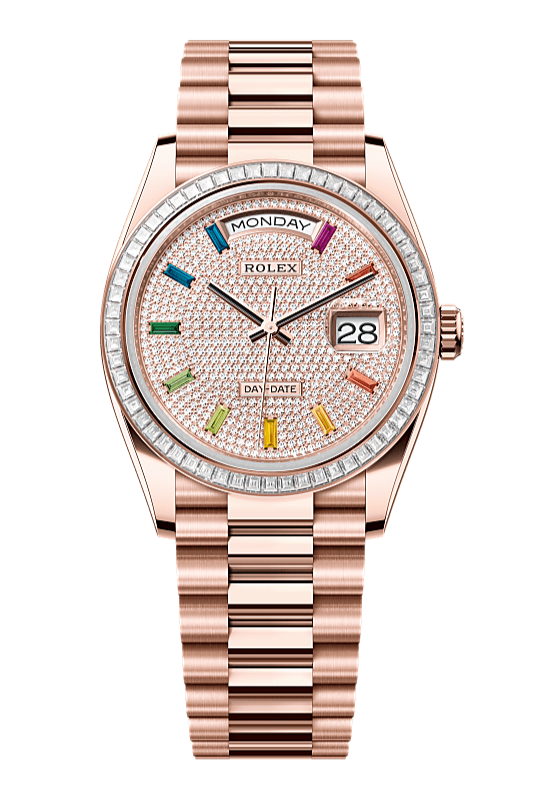 Day-Date 36 Oyster, 36 mm, Everose gold and diamonds, Pink 128395TBR