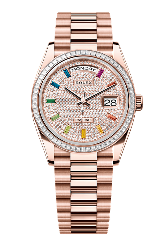 Day-Date 36 Oyster, 36 mm, Everose gold and diamonds, Pink 128395TBR