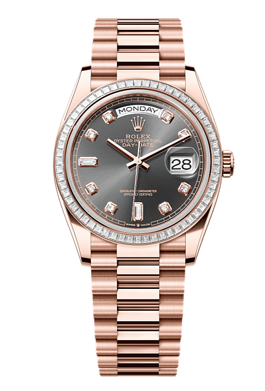 Day-Date 36 Oyster, 36 mm, Everose gold and diamonds, Slate 128395TBR