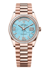 Day-Date 36 Oyster, 36 mm, Everose gold and diamonds, Turquoise 128395TBR