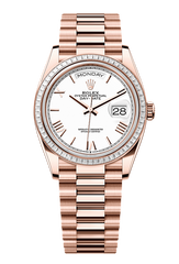 Day-Date 36 Oyster, 36 mm, Everose gold and diamonds, White 128395TBR