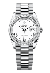 Day-Date 36 Oyster, 36 mm, platinum and diamonds, White 128396TBR