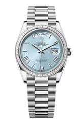 Day-Date 36 Oyster, 36 mm, platinum and diamonds, Ice Blue 128396TBR