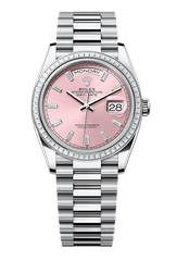 Day-Date 36 Oyster, 36 mm, platinum and diamonds, Pink 128396TBR