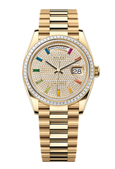 Day-Date 36 Oyster, 36 mm, yellow gold and diamonds, Diamond Paved 128398TBR