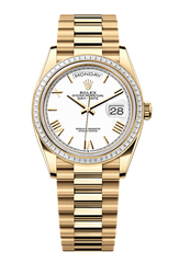 Day-Date 36 Oyster, 36 mm, yellow gold and diamonds, Roman Indexes 128398TBR